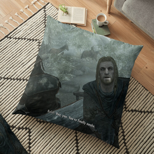 Skyrim Pillow Hey You You X27 Re Finally Awake Sofa Bed Home Decor Pillow Case Cushion Cover Gifts Wish