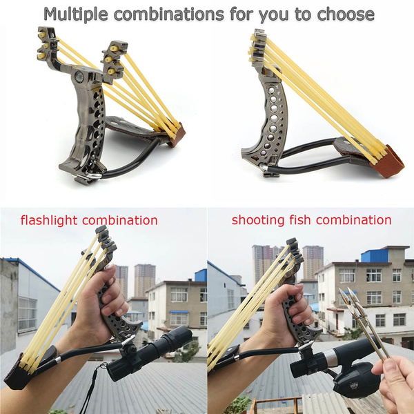 Professional Powerful Hunting Slingshot Diy Matching Multifunction Archery  Hunting Fishing Bow Catapult Kit （mutil Combinations ）