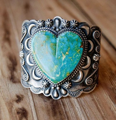 Sterling, Heart, Turquoise, wedding ring