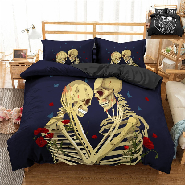 skeleton quilt cover