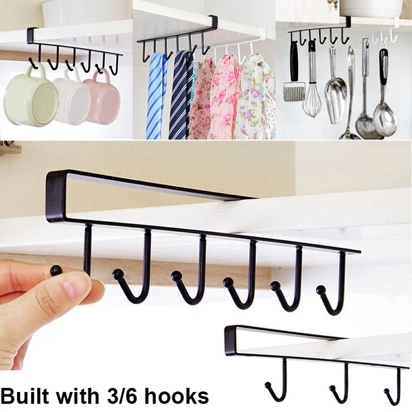 Kitchen Storage Rack Cupboard Hanging Hook Hanger Chest Storage Organizer Holder