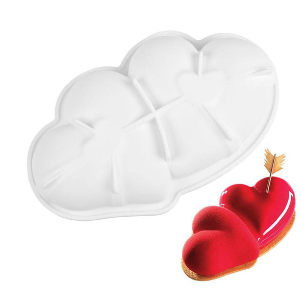 Large 3D Heart Shape Cake Silicone Mold