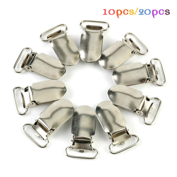 10 Pcs/20pcs Pacifier Suspenders 1.5 Inches Clips DIY Sewing Crafts Braces  Duckbill Clips