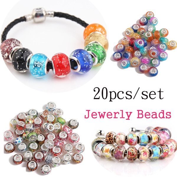 20Pcs/Set Glass Beads for Jewelry Making Supplies for Adults