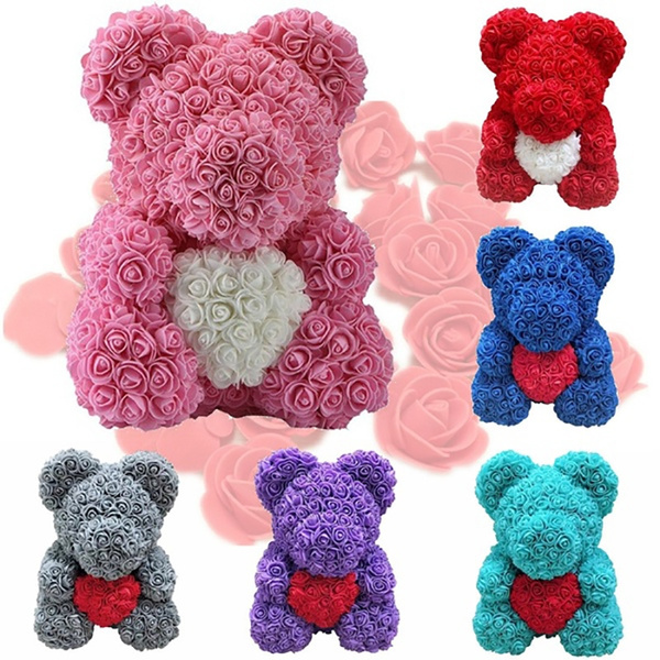 handmade rose teddy bear