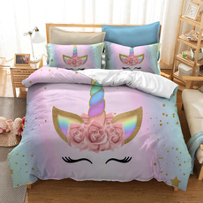 beddingforgirl, gold, unicorn, pinkbeddingset