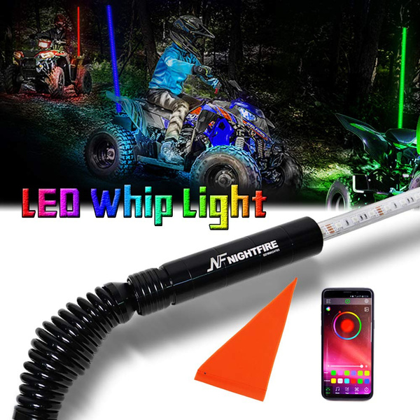 Refurbished NF NIGHTFIRE NF1647 RGB LED Whip 6FT APP Bluetooth Control ...