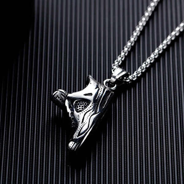 Nike air jordan sneaker necklace pendant stainless steel chain necklace for  men