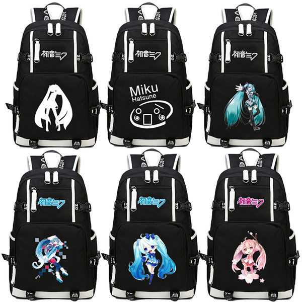 Anime Hatsune Miku Cosplay Backpack Daypack Bookbag Laptop School Student Shoulder Bag for Boys Girls Black 09 11.8x614.5