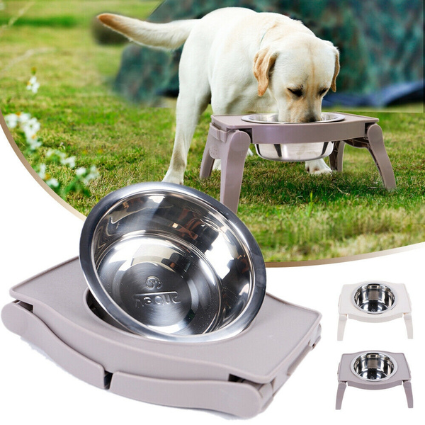 stainless steel dog bowls with stand