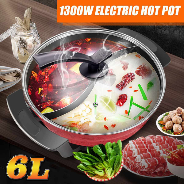 32cm Hot Pot 220V 1300W 6L Multifunctional Electric Hot Pot