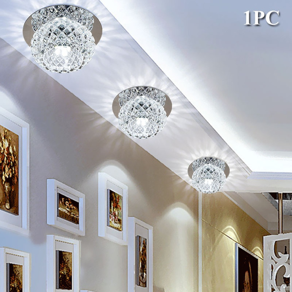 Modern Crystal 5W LED Ceiling Light Fixture Pendant Lamp Lighting Chandelier 5W 