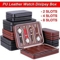 PU Leather Watch Box Watch Dislpay Box Watch Storage Box Organizer Case ...