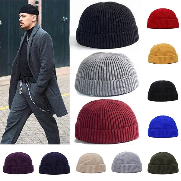 Men Knitted Hat Beanie Skullcap Sailor 