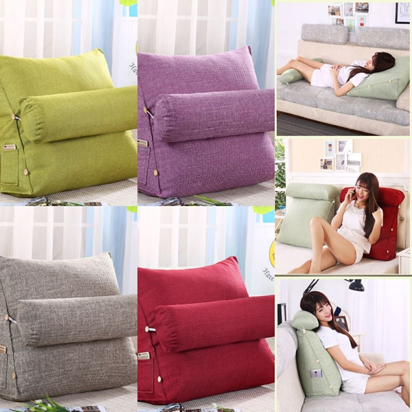 Details about   Pillow Back Cushion Arm Support Bed Reading Rest Waist Chair Rest Lumbar Cushion 