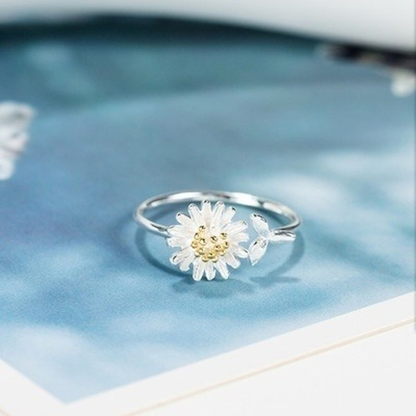 leaf daisy ring