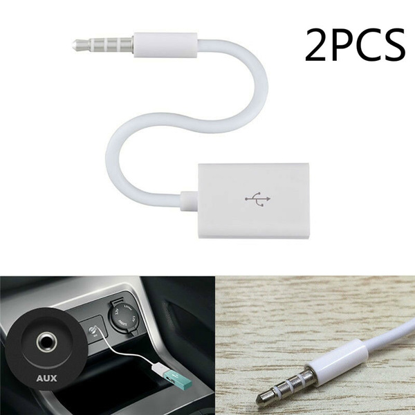 3.5mm Macho AUX Audio Plug Jack a Usb 2.0 Hembra MP3 Coche Adaptador Convertidor de Cable