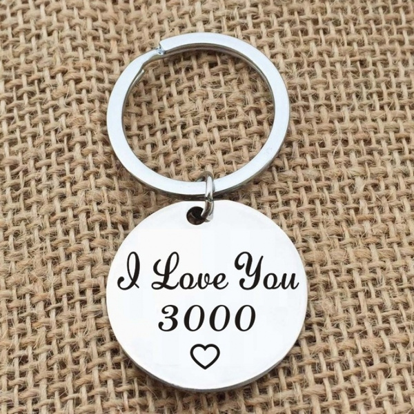 I Love You 3000 Avengerrs Quote Keychain Key Ring Wife Girlfriend Boyfriend Husband Gift Father S Day Wish