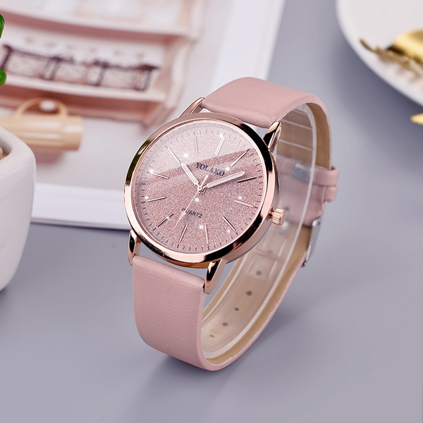 leather strap watches for ladies