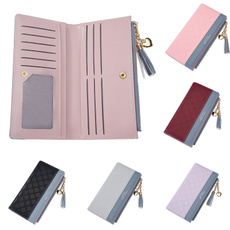 leather wallet, Tassels, clutch purse, Capacity