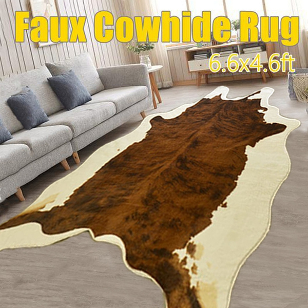Faux Cowhide Rug Large (200 X 140 Cm) Animal Hide Printed Area Rug for Home  Deco | Wish