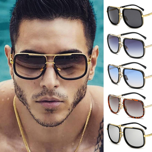 Fashion Classic Oversized Men Sunglasses Luxury Brand Women Sun Glasses  Square Retro Male UV400 High Quality Eyewear