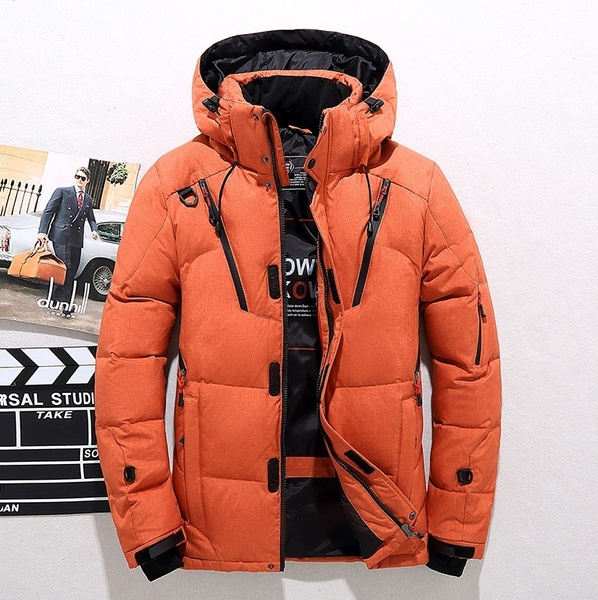Mens Winter Coat Down Jacket Warm Thick Puffer Jacket Bubble Coat Hooded
