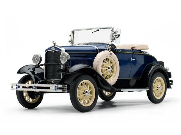 1931 Ford Model A Roadster Riviera Dark Blue 1/18 Diecast Model Car by ...