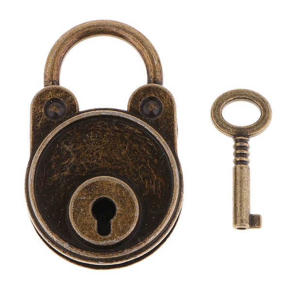 Mini Bear Shape Padlocks Key Lock for Bags Bronze 