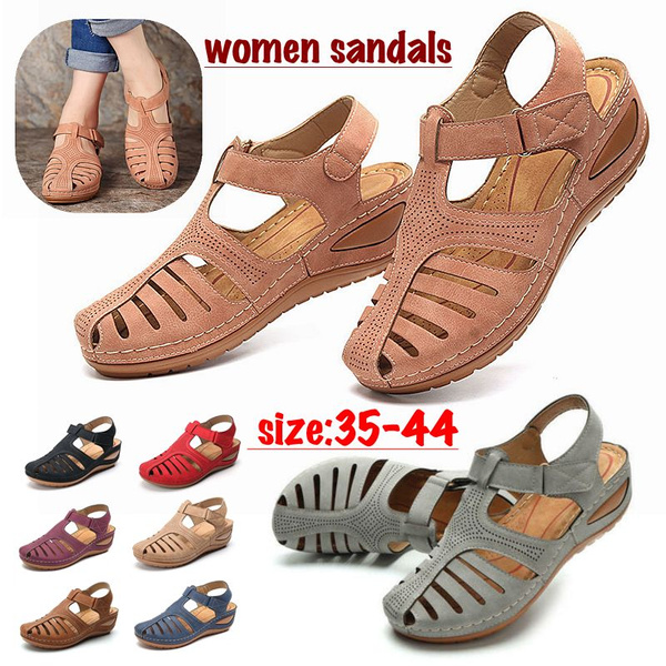 Summers Vintage Shoes Slip Hollow On Womens Wedge