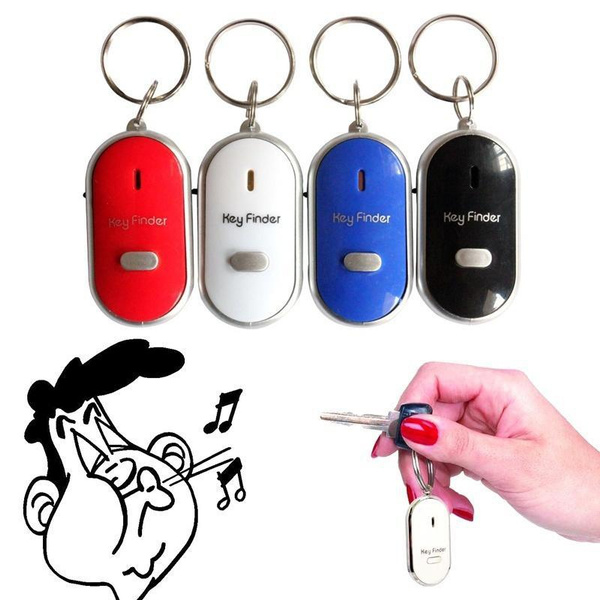 LED Key Finder Locator Find Lost Keys Chain Whistle Sound Control