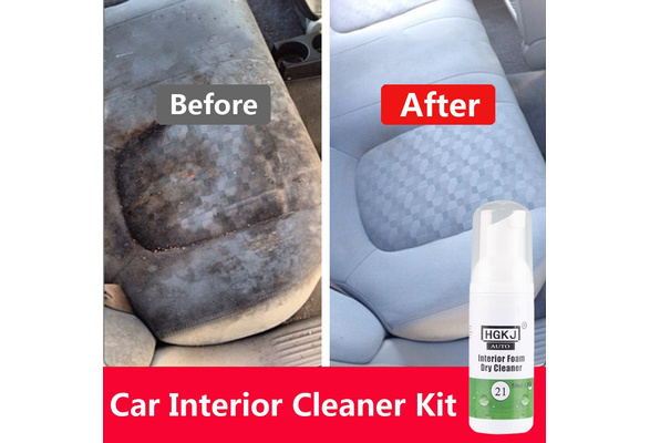 Car Interior Cleaning Decontamination Stains Remover Cleaning Quickly Auto  Foam Dry Cleaner