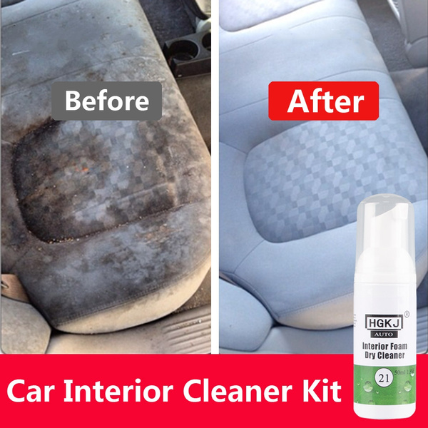 Car Interior Cleaning Decontamination Stains Remover Cleaning Quickly Auto  Foam Dry Cleaner