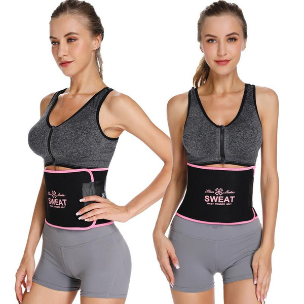 Sauna Waist Trimmer for Women and Men - Waist Trainer Sweat Belt - Belly  Fat Slimming Stomach Band - Lumbar Support Neoprene Wrap