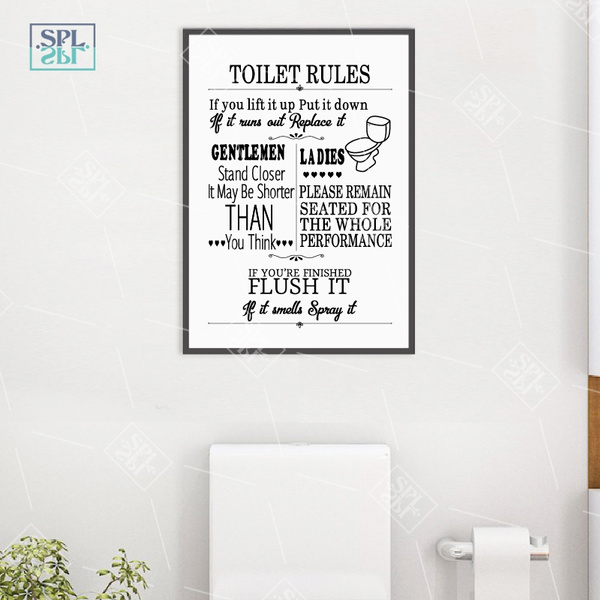 SOME PERFORMANCES Funny Bathroom Print Contemporary Wall Art Poster Toilet Home 