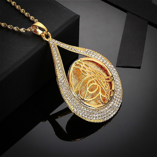 Big round gold pendant Clearance
