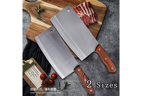 One-piece Forged Bone Chopping Knife With Axe Blade And Dragon Print,  Professional Chef Tool For Chopping Large Bones