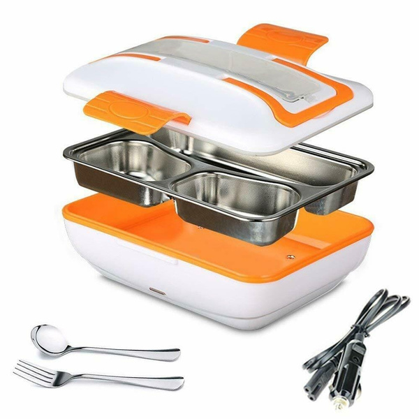 12V Portable Car Electric Heating Lunch Box Food Heater Bento Warmer Container 