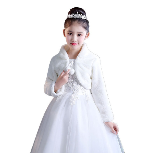 Girls Faux Fur Formal Party Coat  Girls fur coat, Girls faux fur