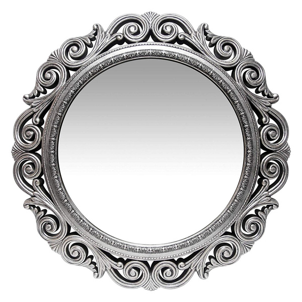 Infinity Instruments Antique Design Large 24-Inch Round Wall Mirror ...