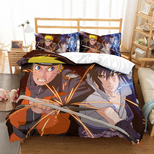 Pillow Cover Bedding Set Naruto Pattern, Naruto Queen Size Bed Set