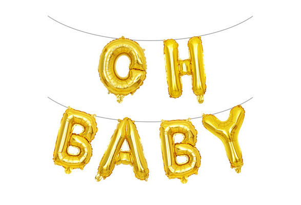 oh baby letter balloons