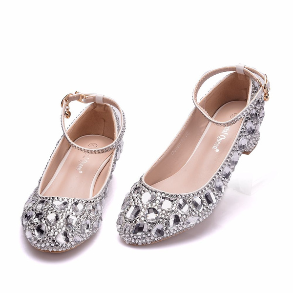 crystal evening shoes