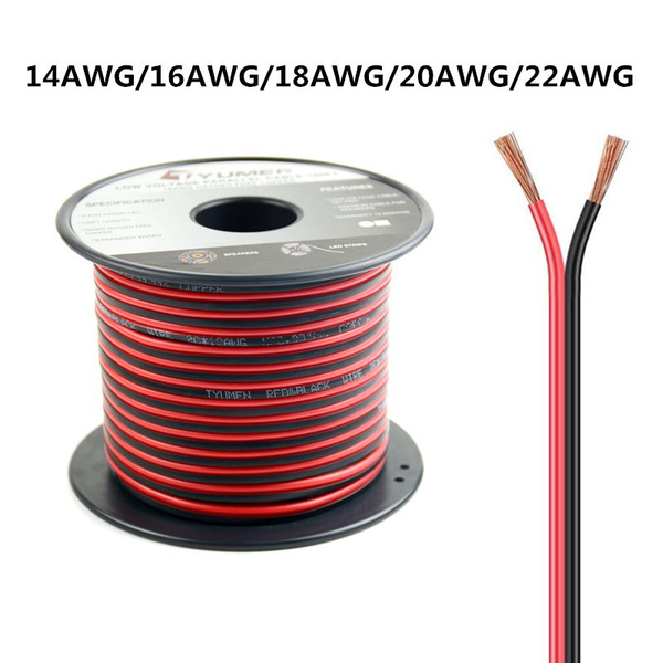 Details about    100FT 16 Gauge 2pin 2 Color Red Black Cable Hookup Electrical Wire LED Strips