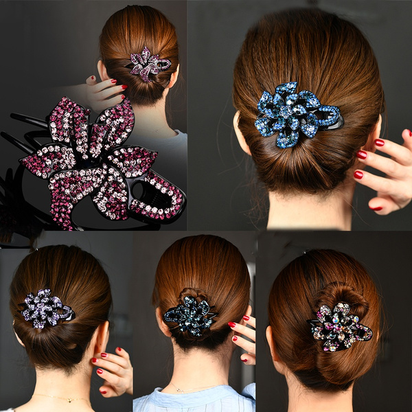 Rhinestone Hairpin Women Hair Clips Female Elegant Duckbill Clip Beads  Hairgrip Fashion Hair Accessories | Wish