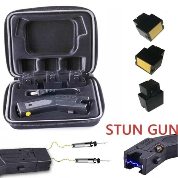 Women's selfdefense tools rechargeable Taser gun remote electric shock stun gun Wish