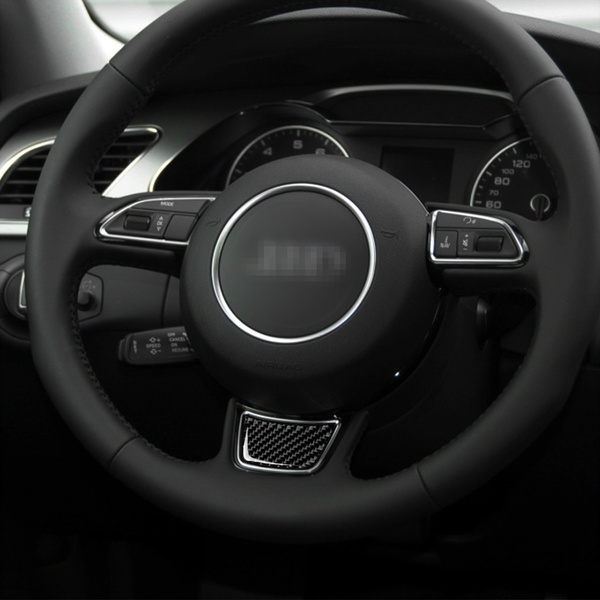 Carbon Fiber Car Steering Wheel Decorative Cover Trim For Audi A6 C7 2012-2018 Carbon Fiber Car Steering Wheel Decorative Cover Trim For Audi A6 C7 2012-2018