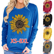 blouse, Plus Size, Tops & Blouses, Sunflowers