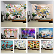 trippytapestry, sunflowertapestry, watercolortapestry, tapestryforbedroom