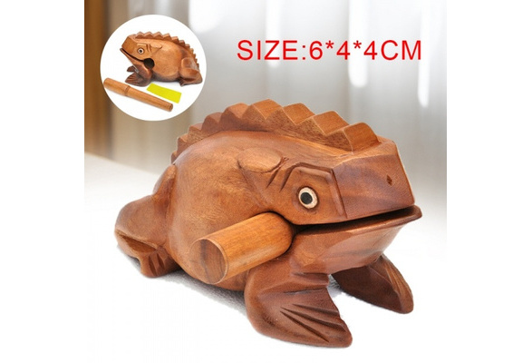 ZEXIN Percussion Instruments Wooden Frog Lucky Money Frog Gifts Crafts Musical Instrument Souvenir Decoration 4 